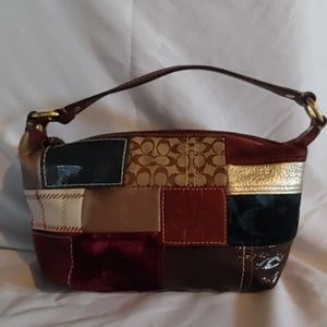 Coach Holiday patchwork bag